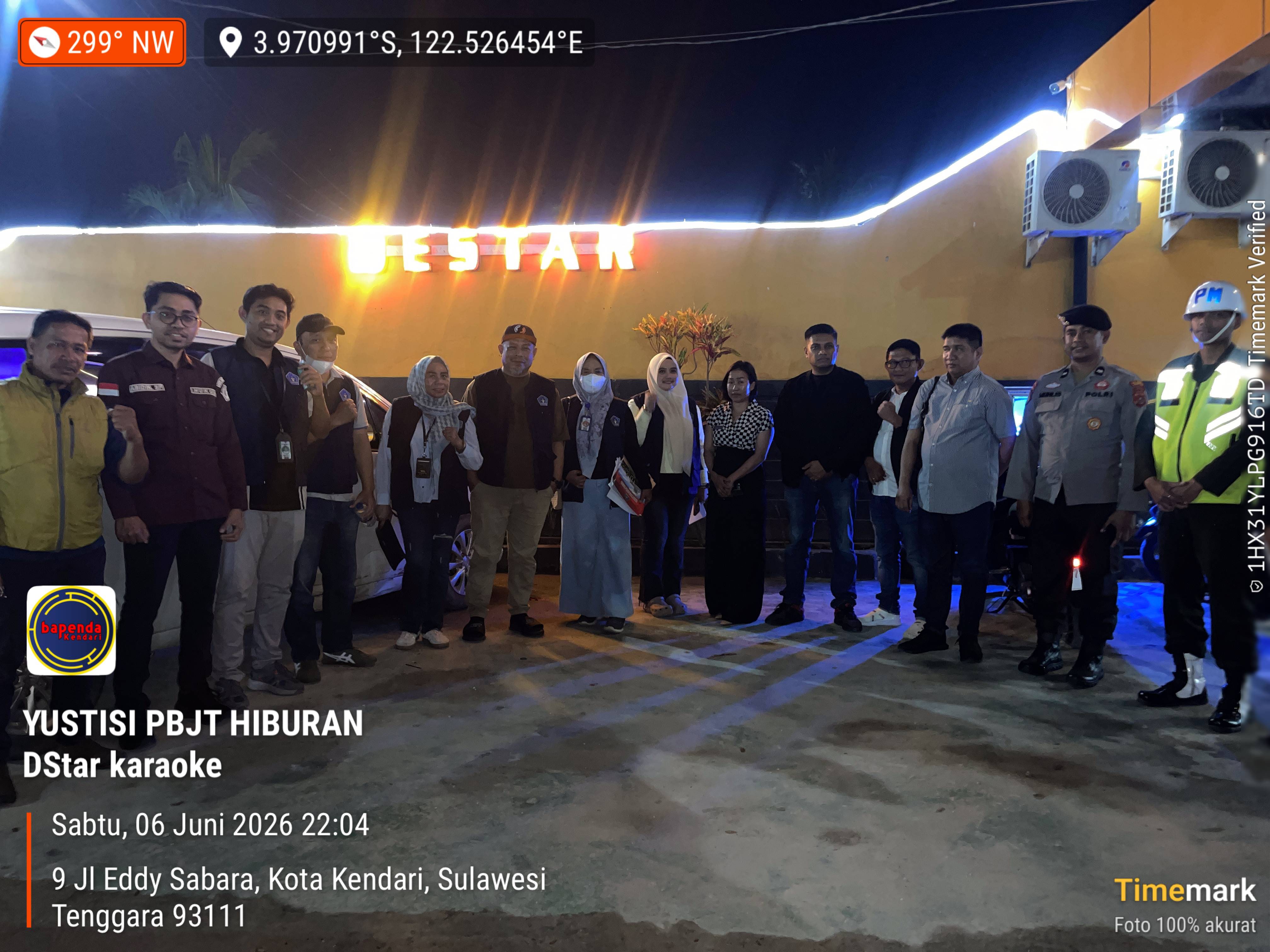 Pemerintah Kota Kendari Menggelar Opereasi Yustisi menyasar kepatuhan Pajak THM