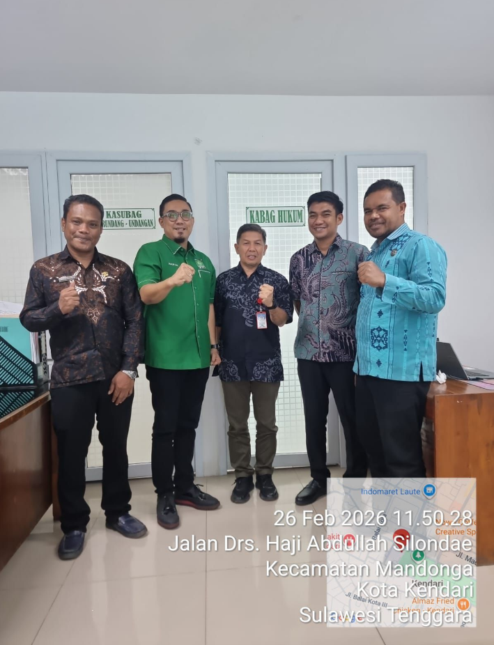 Kunjungan Anggota DPRD Kota Palembang Provinsi Sumatera Selatan (Bapemperda Fraksi PKB ) untuk melaksanakan studi banding terkait penyusunan Peraturan Daerah di Pemerintah Kota Kendari